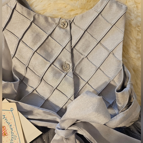 Marmellata Girl's Toddler Silver Party Formal Dress NWT 2 PC Set Child 24 M - Picture 6 of 10